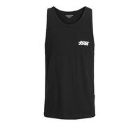 JACK & JONES Jcosago Small Logo Slub Tank Top, Negro, L