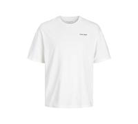 JACK & JONES Jcosplash tee SS Crew Neck Gc Camiseta, Blanco Brillante/Estampado: Estampado pequeño, XL para Hombre