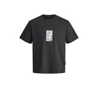 JACK & JONES Jcotier Photo Print tee SS Crew Neck, Negro, L