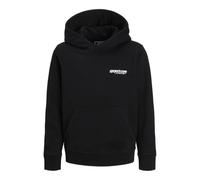 JACK & JONES Jcounion Print Sweat Hood Jnr - Sudadera con Capucha para Hombre, Negro, 140