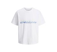 JACK & JONES Jcounion Summer Front tee SS Crew Pls, Blanco Brillante, 6XL