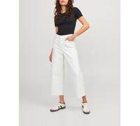 Jack & Jones Jeans blancos culotte de tiro alto de mujer. Blanco 36-38 (27) / 32 (32)