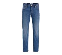 JACK & JONES Jeans elásticos ajustados para hombre, pantalones de mezclilla de talle bajo, jeans azules para hombre, talla de cintura W28-W36, Vaquero azul., 28W / 30L