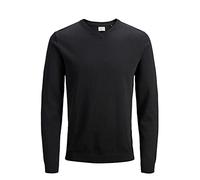 JACK & JONES Jersey de punto para hombre con cuello en V, Negro (Black), XXL