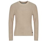 Jack & Jones Jersey JJEDOVER KNIT CREW NECK in Beige EU S