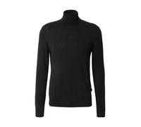 JACK & JONES Hombres Jersey Fino de Cuello Alto clásico Suéter de Cuello Redondo Manga Larga básico JJEEMIL., Color:Negro, Talla Sudadera:XL