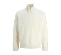 Blanco Hombres Organic/Cotton/Recycled/Polyester/Acrylic/Elastane Sudadera Con Media Cremallera S EU