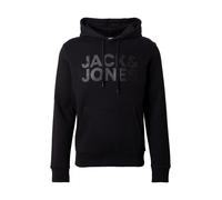 JACK & JONES Hombre Logo Sudadera con Capucha Clásico Sudadera Básica, Color:Negro-4, Talla Sudadera:XXL