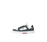 JACK & JONES JFWHEATH PU Noos, Zapatillas Hombre, Bright White/Detail:Block Darkest Spruce, 43 EU