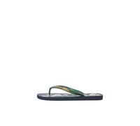 JACK & JONES Jfwlogo Palm Print Flip Flop, azul marino, 46/47 EU