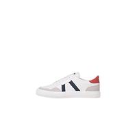 JACK & JONES Jfwmorden PU Combo 2.5 Sn Zapatillas Deportivas para Hombre, White Detail Navy Red, 44 EU