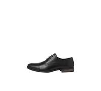 JACK & JONES Jfwraymond - Zapatos Bajos de Piel para Hombre, Antracita, 41 EU
