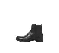 JACK & JONES Jfwshaun Leather Boot Sn Botines con cordones para hombre, antracita, 41 EU