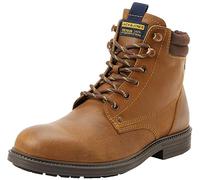 JACK & JONES Jfwsolomon-Botas de Piel Sn, Botines con Cordones Hombre, Ocre, 44 EU