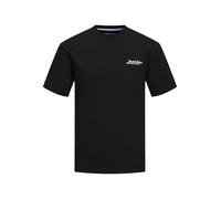 JACK & JONES Jjbeau tee SS Frontprint Crew Neck PLS, Negro, XXXL Hombres