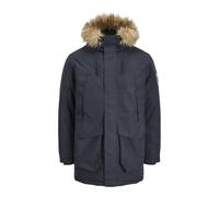JACK & JONES Jjcamp - Parka de Piel sintética para Hombre, Azul Marino Oscuro, 3X_l, Azul Marino, 3X_l