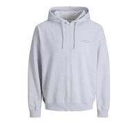 JACK & JONES Jjcollege - Sudadera con Capucha y Cremallera para Hombre, Color Blanco Melange, Talla XL, White Melange, XL