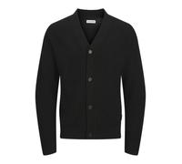 JACK & JONES Jjconnor - Cárdigan de Punto con Cuello en V para Hombre, Negro, S