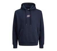 JACK & JONES Jjcorp Graphic Sweat Hood Noos, Azul Marino, M