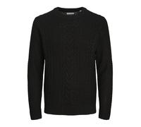 JACK & JONES Jjcraig Knit Crew Neck Aw24 Jersey de Punto, Negro, M para Hombre