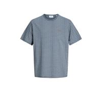 JACK & JONES Jjdevin Daytona Striped tee SS Crew Neck, Blue Mirage., XS