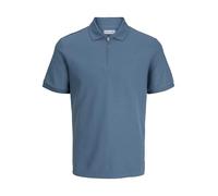 JACK & JONES Jjeaustin Zip Polo SS Noos, Blue Mirage., S