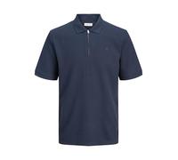 JACK & JONES Jjeaustin Zip Polo SS Noos PLS, Talla Grande, Azul Marino, 5XL