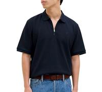 JACK & JONES Jjeaustin Zip Polo SS Sn, Azul Marino, XXL