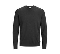 Jack & Jones Suéter Jjebasic Knit V-Neck Tejido Cuello en V Gris oscuro mezclado XXL para hombre