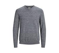 JACK & JONES Jjebasic Knit V-Neck Noos, suéter Hombre, Azul (Navy Blazer Detail: Twisted with Jet Stream), X-Small