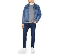 JACK & JONES Jjebasic Knit V-Neck Noos, suéter Hombre, Azul (Navy Blazer Detail: Twisted with Jet Stream), X-Large