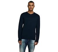 JACK & JONES Jjebasic Knit V-Neck Noos, suéter Hombre, Azul (Navy Blazer Navy Blazer), Large