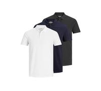 JACK & JONES Jjebasic Polo SS 3Pk MP Noos, Azul Marino, S