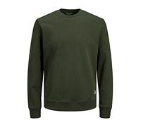 Jack & Jones Jjebasic - Sudadera Con Cuello Redondo , Hombre, Verde (Rosin/Reg), M