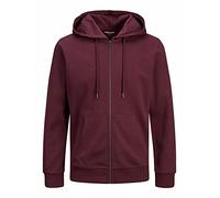 Jack & Jones Jjebasic Sweat Zip Hood Noos Sudadera con capucha de deporte, Rojo (Port Royale), XL Hombre