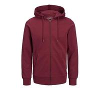 Jack & Jones Jjebasic Sweat Zip Hood Noos Sudadera con capucha de deporte, Rojo (Rhododendron), XXL Hombre