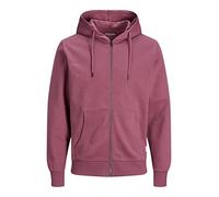 Jack & Jones Jjebasic Sweat Zip Hood Noos Sudadera con Capucha de Deporte, Rosa (Hawthorn Rose), 3XL para hombre