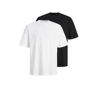 JACK & JONES JJEBRADLEY CAMISTEA O-Neck 2-Pack MP Noos Hombre Camiseta Negro-Blanco L