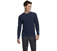 Jack & Jones Jjebradley Sudadera Crew Noos Pls Sudadera, Hombre, Marino, 4XL Grande