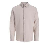 JACK & JONES Jjebreeze Linen Blend Shirt L/S SN Pls, Cuerda, 5XL Hombre, Cuerda, 5X-Large