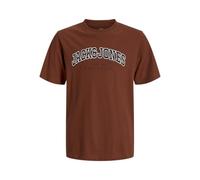 JACK & JONES Jjecaleb Varsity tee SS O-Neck Noos Pls - Talla Extra, Burnt Henna., 3XL