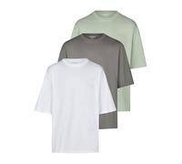 JACK & JONES JJECHARGE Juego de 3 camisetas para hombre de cuello redondo, manga corta, camiseta de verano, estampada, negro, blanco, beige, verde, gris, marrón, S, M, L, XL, XXL, XXXL, Pack 3