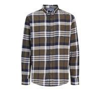 JACK & JONES Jjeclassic Autumn Check Shirt LS Sn Camisa de Manga Larga, Verde Oliva, XXL para Hombre