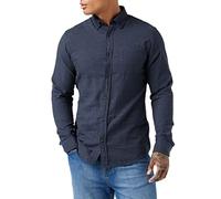 JACK & JONES Jjeclassic Melange Shirt L/S Au22 Sn Camisa, Navy Blazer/Fit: Slim Fit, S para Hombre