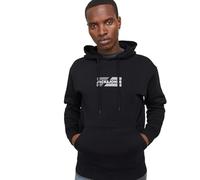JACK & JONES Jjecorp Graphic Sweat Hood Noos Sudadera con Capucha, Negro, L para Hombre