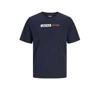 JACK & JONES Jjecorp Logo camiseta SS ONeck Camiseta Cuello Redondo, Navy Blazer/Print:Play 5, M Hombre