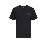 JACK & JONES Jjecorp Logo camiseta SS ONeck Camiseta Cuello Redondo, Negro/Detalles Estampado Pequeño/Negro, M Hombre