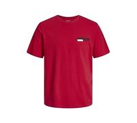 JACK & JONES Jjecorp Logo camiseta SS ONeck Camiseta Cuello Redondo, True Red/Print:p4 Small Print, M Hombre