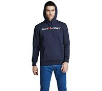 JACK & JONES Jjecorp Logo Sweat Hood Noos, Capucha Hombre, Azul (Navy Blazer Detail: Reg Fit), Large