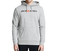JACK & JONES Jjecorp Logo Sweat Hood Noos, Capucha Hombre, Gris (Light Grey Melange Detail:Reg Fit - Melange), XX-Large